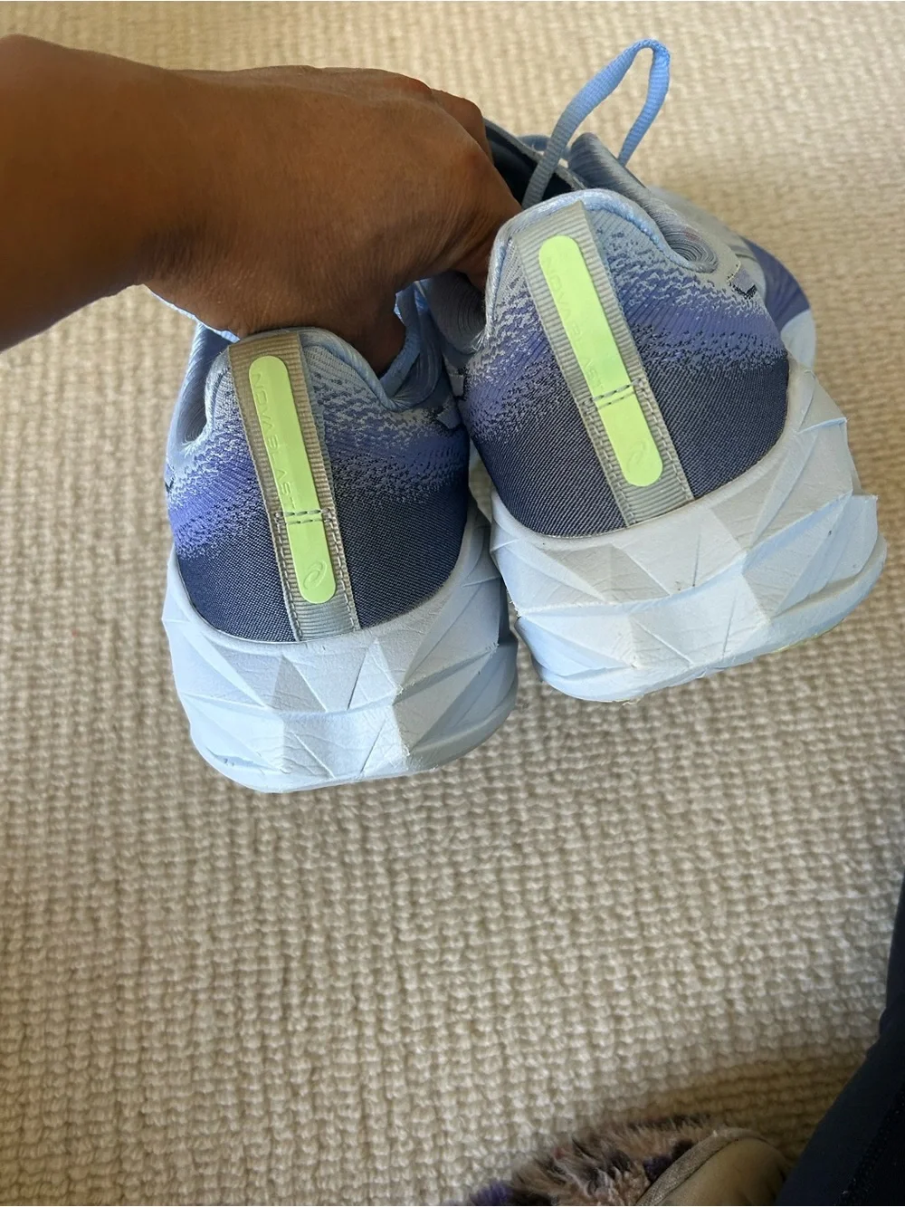 ASICS Women's Light Blue and Pale Yellow Running Shoes